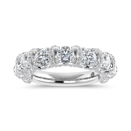 14K White Gold 2 Ct.Tw. Labgrown Diamond Anniversary Band