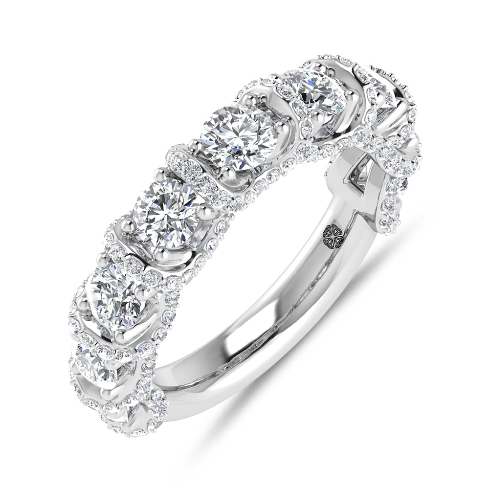 14K White Gold 2 Ct.Tw. Labgrown Diamond Anniversary Band