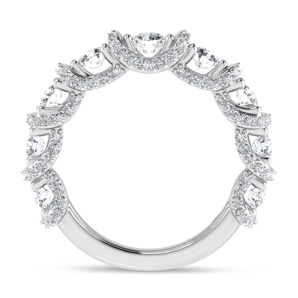 14K White Gold 2 Ct.Tw. Labgrown Diamond Anniversary Band