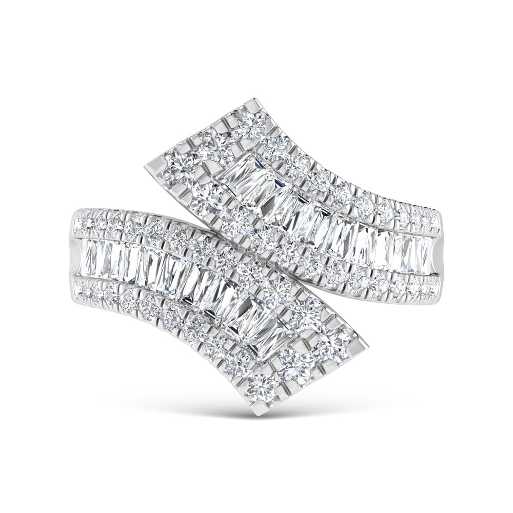 14K White Gold 2 Ct.Tw. Labgrown Diamond Fashion Ring