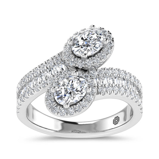 14K White Gold 1 1/2 Ct.Tw. Labgrown Diamond Fashion Ring