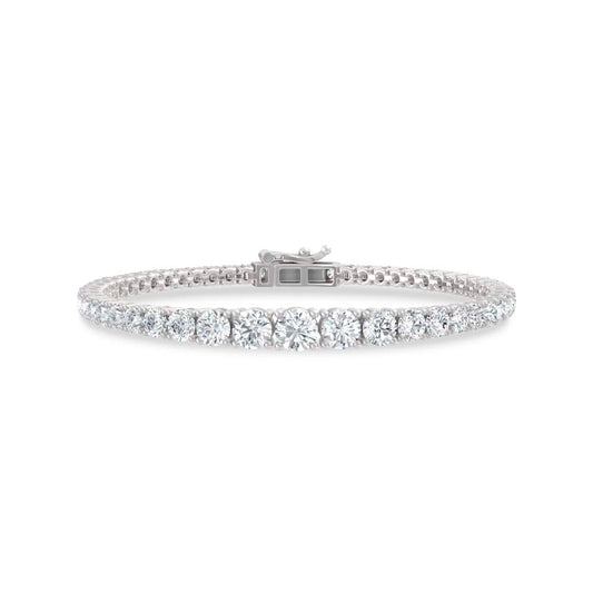 14K White Gold Lab Grown Diamond 7 Ct.Tw. Gratuating Bracelet