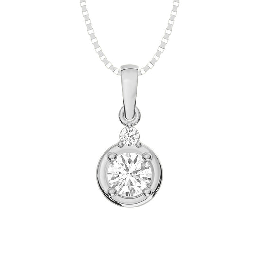 14K White Gold Lab Grown Diamond 1/4 Ct.Tw. Fashion Pendant
