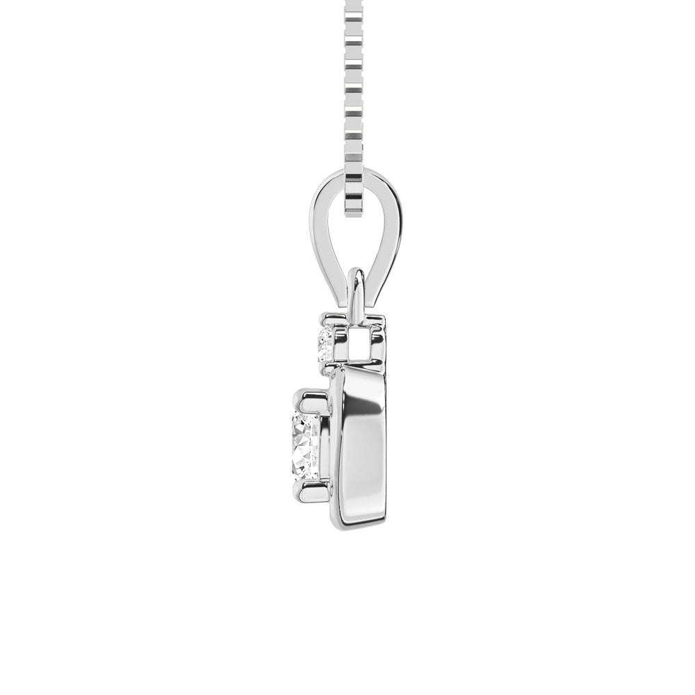 14K White Gold Lab Grown Diamond 1/4 Ct.Tw. Fashion Pendant