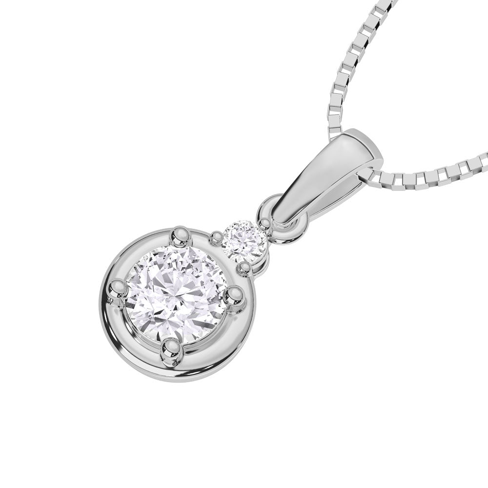 14K White Gold Lab Grown Diamond 1/4 Ct.Tw. Fashion Pendant