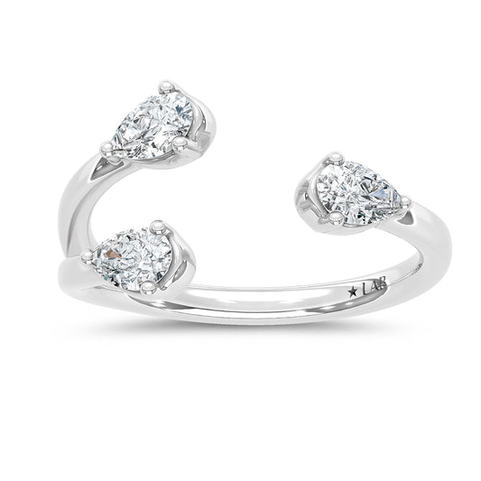 14K White Gold Lab Grown Diamond 1/2 Ct.Tw. Fashion Ring