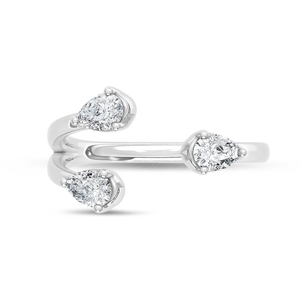 14K White Gold Lab Grown Diamond 1/2 Ct.Tw. Fashion Ring