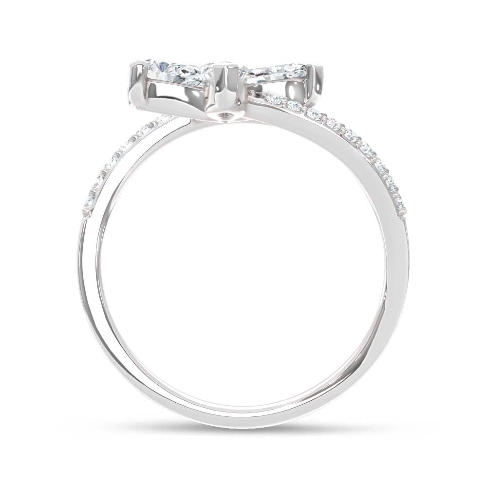 14K White Gold Lab Grown Diamond 3/4 Ct.Tw. Fashion Ring