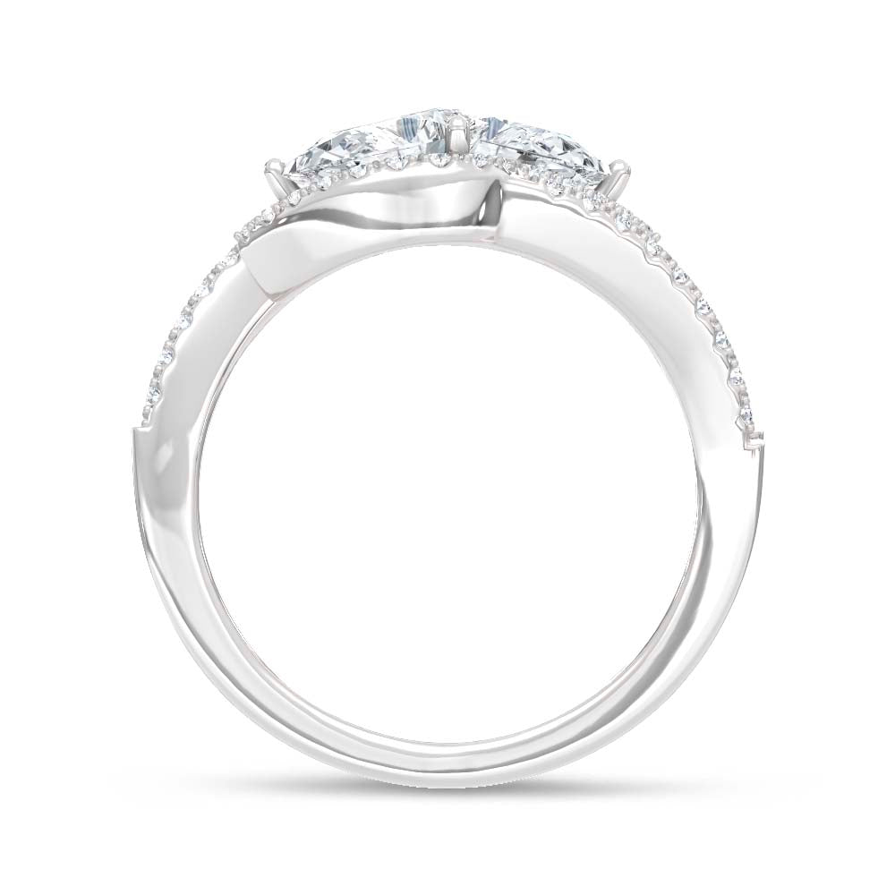 14K White Gold Lab Grown Diamond 2 1/3 Ct.Tw. Fashion Ring