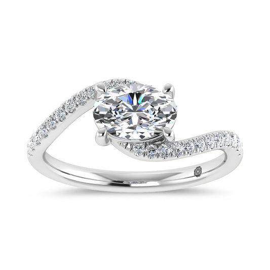 14K White Gold 1 1/6 Ct.Tw. Labgrown Diamond Fashion Ring