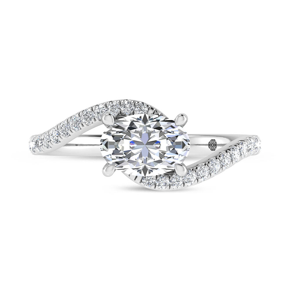 14K White Gold 1 1/6 Ct.Tw. Labgrown Diamond Fashion Ring
