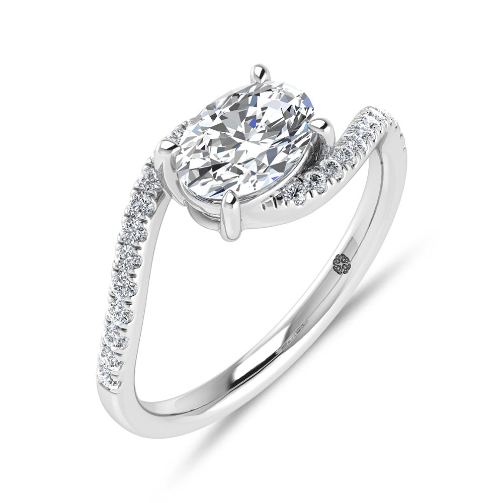 14K White Gold 1 1/6 Ct.Tw. Labgrown Diamond Fashion Ring