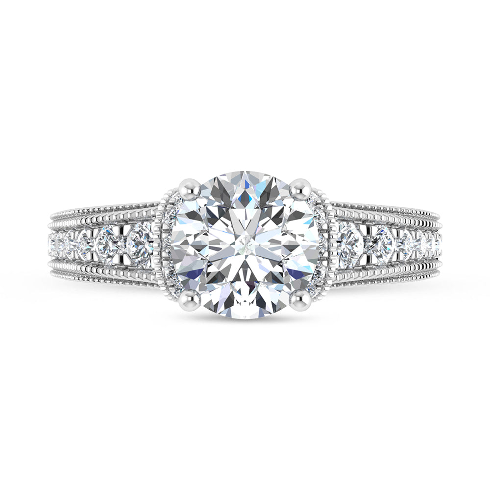 14K White Gold 2 1/2 Ct.Tw. Labgrown Diamond Engagement Ring