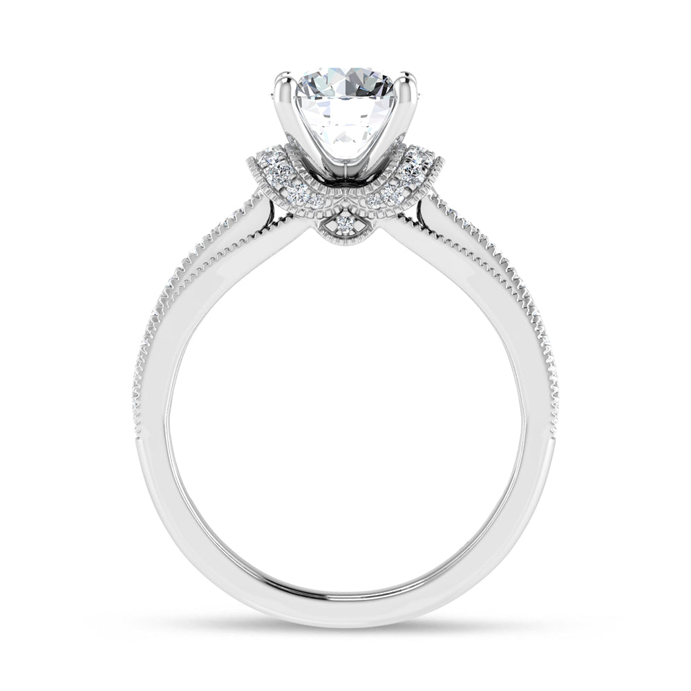 14K White Gold 2 1/2 Ct.Tw. Labgrown Diamond Engagement Ring