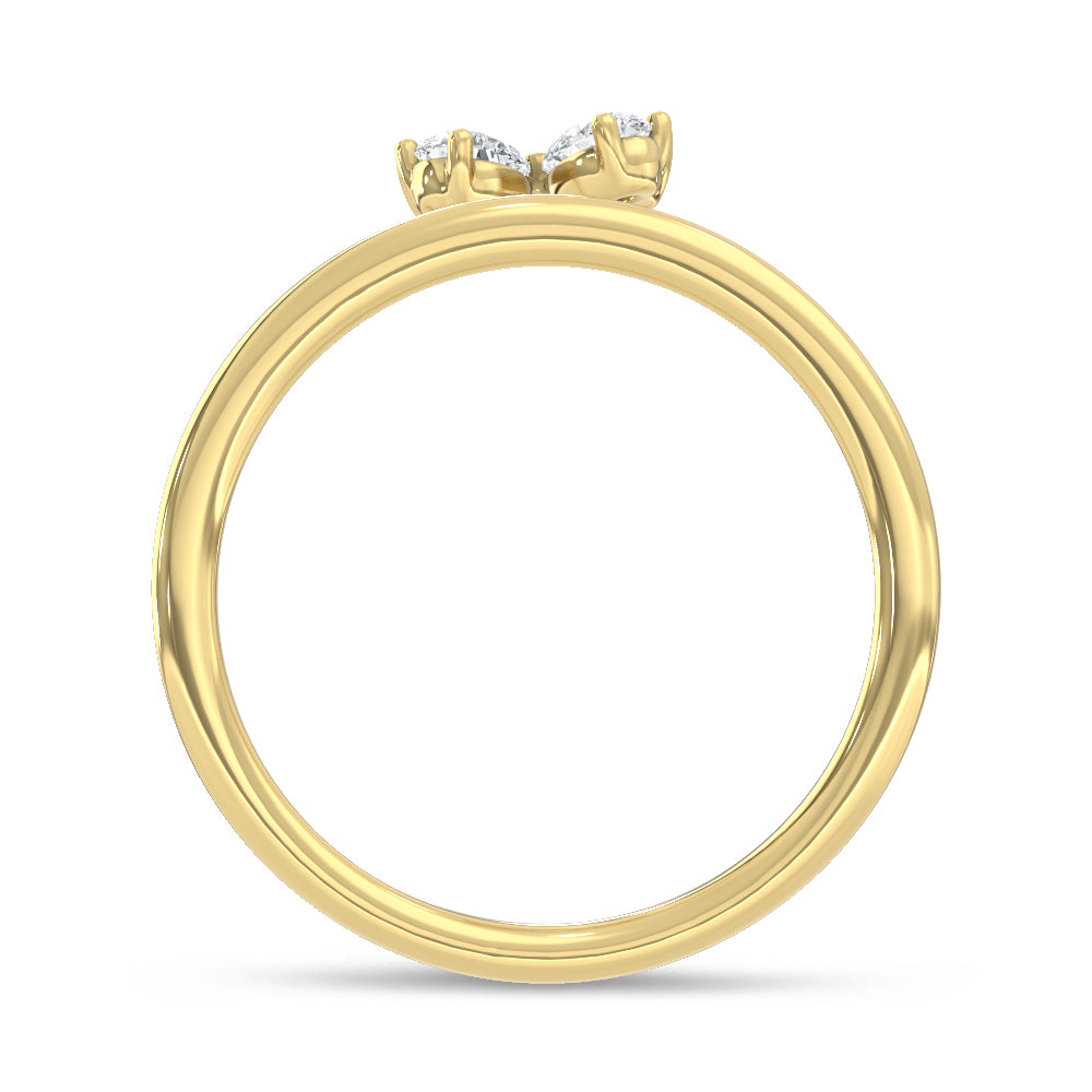 14K Yellow Gold Lab Grown Diamond  1/2 Ct.Tw. Fashion Ring