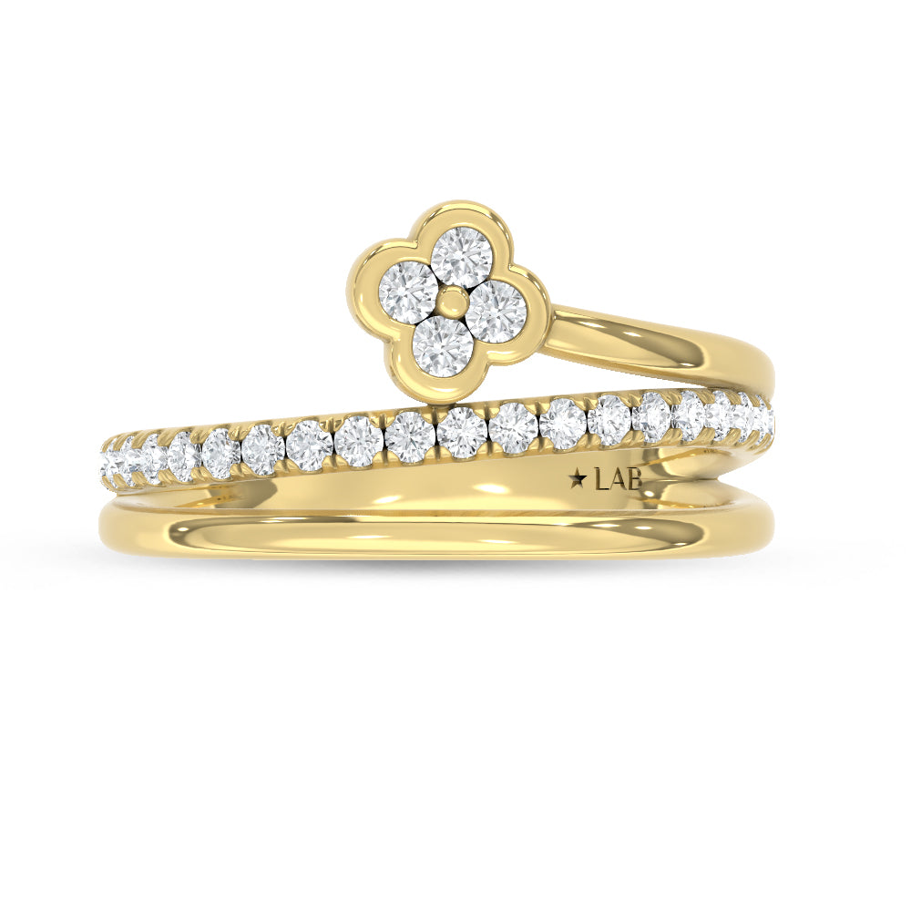 14K Yellow Gold Lab Grown Diamond  7/8 Ct.Tw. Fashion Ring