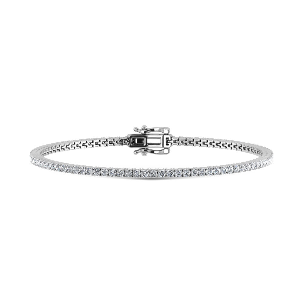 14K White Gold Lab Grown Diamond 15Ct.Tw. Tennis Bracelet (7 Inches)