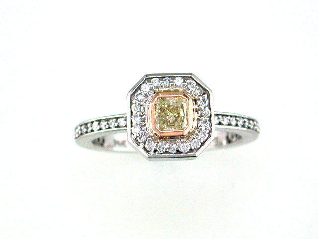 14K-W/Y D/YEL.D RING