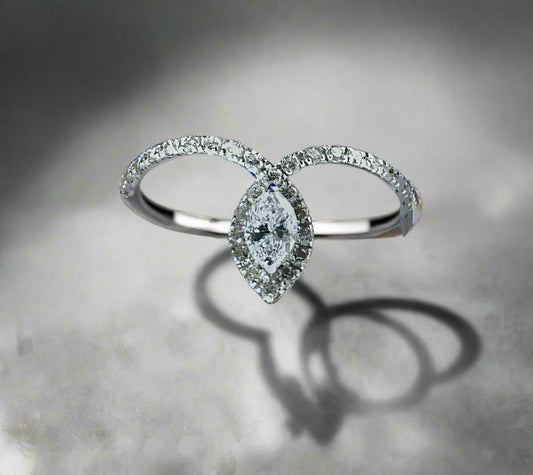 Modern Marquise Diamond Ring
